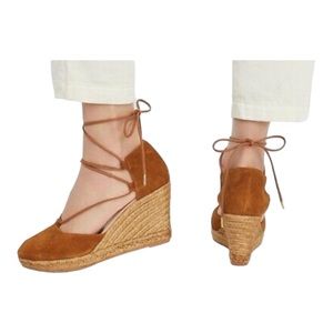 Free People Marabella Wedge Lace Up Espadrilles Size 39/9